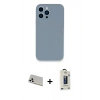 MARSİLYAN™- iPhone 13 Pro Max Kılıf Zirve Modern Özel Seri - Siyah Bilvis Hayalet Cam Ekran Koruyucu + Rainbow Kamera Lens Koruma Cam - BZ