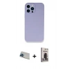 MARSİLYAN™- iPhone 13 Pro Max Kılıf Zirve Modern Özel Seri - Siyah Bilvis Hayalet Cam Ekran Koruyucu + Rainbow Kamera Lens Koruma Cam - MI
