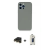 MARSİLYAN™- iPhone 13 Pro Max Kılıf Zirve Modern Özel Seri - Siyah Bilvis Hayalet Cam Ekran Koruyucu + Raze Metal Kamera Lens - GD