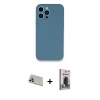 MARSİLYAN™- iPhone 13 Pro Max Kılıf Zirve Modern Özel Seri - Siyah Bilvis Hayalet Cam Ekran Koruyucu + Rainbow Kamera Lens Koruma Cam - REGD