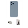 MARSİLYAN™- iPhone 13 Pro Max Kılıf Zirve Modern Özel Seri - Siyah Bilvis Hayalet Cam Ekran Koruyucu + Rainbow Kamera Lens Koruma Cam - REGD