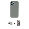 MARSİLYAN™- iPhone 13 Pro Max Kılıf Zirve Modern Özel Seri - Siyah Bilvis Hayalet Cam Ekran Koruyucu + Rainbow Kamera Lens Koruma Cam - REGD