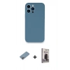 MARSİLYAN™- iPhone 13 Pro Max Kılıf Zirve Modern Özel Seri - Siyah Bilvis Hayalet Cam Ekran Koruyucu + Shine Kamera Lens Koruma Cam - GI