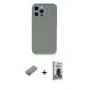 MARSİLYAN™- iPhone 13 Pro Max Kılıf Zirve Modern Özel Seri - Siyah Bilvis Hayalet Cam Ekran Koruyucu + Shine Kamera Lens Koruma Cam - GI
