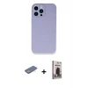 MARSİLYAN™- iPhone 13 Pro Max Kılıf Zirve Modern Özel Seri - Siyah Bilvis Hayalet Cam Ekran Koruyucu + Renkli Kamera Lens Koruma Cam - YL