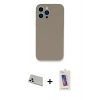 MARSİLYAN™- iPhone 13 Pro Max Kılıf Zirve Modern Özel Seri - Siyah Joko 5D Cam + Rainbow Kamera Lens Koruma Cam - BZ