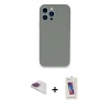 MARSİLYAN™- iPhone 13 Pro Max Kılıf Zirve Modern Özel Seri - Siyah Joko 5D Cam + Pers Alüminyum Kamera Lens - GI
