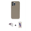 MARSİLYAN™- iPhone 13 Pro Max Kılıf Zirve Modern Özel Seri - Siyah Joko 5D Cam + Pers Alüminyum Kamera Lens - GI