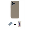 MARSİLYAN™- iPhone 13 Pro Max Kılıf Zirve Modern Özel Seri - Siyah Joko 5D Cam + Gökkuşağı Shine Kamera Lens Koruma Cam
