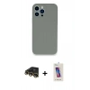 MARSİLYAN™- iPhone 13 Pro Max Kılıf Zirve Modern Özel Seri - Siyah Joko 5D Cam + Raze Metal Kamera Lens - GD