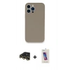 MARSİLYAN™- iPhone 13 Pro Max Kılıf Zirve Modern Özel Seri - Siyah Joko 5D Cam + Raze Metal Kamera Lens - GD