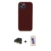 MARSİLYAN™- iPhone 13 Pro Max Kılıf Zirve Modern Özel Seri - Siyah Joko 5D Cam + Raze Metal Kamera Lens - GD