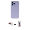 MARSİLYAN™- iPhone 13 Pro Max Kılıf Zirve Modern Özel Seri - Siyah Joko 5D Cam + Pers Alüminyum Kamera Lens - KI