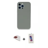 MARSİLYAN™- iPhone 13 Pro Max Kılıf Zirve Modern Özel Seri - Siyah Joko 5D Cam + Pers Alüminyum Kamera Lens - KI