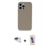 MARSİLYAN™- iPhone 13 Pro Max Kılıf Zirve Modern Özel Seri - Siyah Joko 5D Cam + Pers Alüminyum Kamera Lens - LT