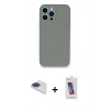 MARSİLYAN™- iPhone 13 Pro Max Kılıf Zirve Modern Özel Seri - Siyah Joko 5D Cam + Pers Alüminyum Kamera Lens - LT