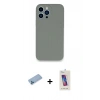 MARSİLYAN™- iPhone 13 Pro Max Kılıf Zirve Modern Özel Seri - Siyah Joko 5D Cam + Mavi Shine Kamera Lens Koruma Cam