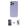 MARSİLYAN™- iPhone 13 Pro Max Kılıf Zirve Modern Özel Seri - Siyah Joko 5D Cam + Neon Fosforlu Kamera Lens - MI