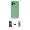 MARSİLYAN™- iPhone 13 Pro Max Kılıf Zirve Modern Özel Seri - Siyah Joko 5D Cam + Neon Fosforlu Kamera Lens - MI