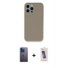 MARSİLYAN™- iPhone 13 Pro Max Kılıf Zirve Modern Özel Seri - Siyah Joko 5D Cam + Neon Fosforlu Kamera Lens - MI