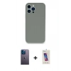 MARSİLYAN™- iPhone 13 Pro Max Kılıf Zirve Modern Özel Seri - Siyah Joko 5D Cam + Neon Fosforlu Kamera Lens - MI