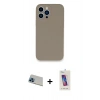 MARSİLYAN™- iPhone 13 Pro Max Kılıf Zirve Modern Özel Seri - Siyah Joko 5D Cam + Rainbow Kamera Lens Koruma Cam - MI