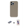 MARSİLYAN™- iPhone 13 Pro Max Kılıf Zirve Modern Özel Seri - Siyah Joko 5D Cam + Renkli Kamera Lens Koruma Cam - SI