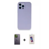 MARSİLYAN™- iPhone 13 Pro Max Kılıf Zirve Modern Özel Seri - Siyah Joko 5D Cam + Neon Fosforlu Kamera Lens - YL