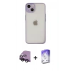 MARSİLYAN™- iPhone 14 Kılıf Ahenk Çizgi Serisi - Siyah Bilvis 5in1 3D Magic Cam Ekran Koruyucu + Raze Metal Kamera Lens - SH