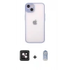 MARSİLYAN™- iPhone 14 Kılıf Ahenk Çizgi Serisi - Siyah Joko Magic 5D Cam + PVD Metal Kamera Lens - PE