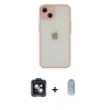 MARSİLYAN™- iPhone 14 Kılıf Ahenk Çizgi Serisi - Siyah Joko Magic 5D Cam + PVD Metal Kamera Lens - SH