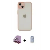 MARSİLYAN™- iPhone 14 Kılıf Ahenk Çizgi Serisi - Siyah Joko Magic 5D Cam + Raze Metal Kamera Lens - KI