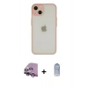 MARSİLYAN™- iPhone 14 Kılıf Ahenk Çizgi Serisi - Siyah Joko Magic 5D Cam + Raze Metal Kamera Lens - MR
