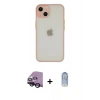 MARSİLYAN™- iPhone 14 Kılıf Ahenk Çizgi Serisi - Siyah Joko Magic 5D Cam + Raze Metal Kamera Lens - SH