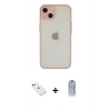 MARSİLYAN™- iPhone 14 Kılıf Ahenk Çizgi Serisi - Siyah Joko Magic 5D Cam + Diamond Kamera Lens - YL