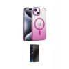 MARSİLYAN™- iPhone 14 Kılıf Ahenk Doku Özel Seri - Siyah 3D Antistatik Hayalet Cam Ekran Koruyucu