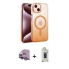 MARSİLYAN™- iPhone 14 Kılıf Ahenk Doku Özel Seri - Siyah Bilvis Hayalet Cam Ekran Koruyucu + Raze Metal Kamera Lens - MR