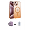 MARSİLYAN™- iPhone 14 Kılıf Ahenk Doku Özel Seri - Siyah Joko Magic 5D Cam + Raze Metal Kamera Lens - GS