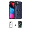 MARSİLYAN™- iPhone 14 Kılıf Ahenk Klasik Koleksiyonu - Şeffaf 360 Full Body Arka Koruyucu + Shine Kamera Lens - GI