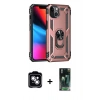 MARSİLYAN™- iPhone 14 Kılıf Ahenk Klasik Koleksiyonu - Şeffaf 360 Full Body Arka Koruyucu + PVD Metal Kamera Lens - GS