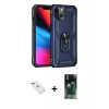 MARSİLYAN™- iPhone 14 Kılıf Ahenk Klasik Koleksiyonu - Şeffaf 360 Full Body Arka Koruyucu + Diamond Kamera Lens - KI