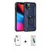 MARSİLYAN™- iPhone 14 Kılıf Ahenk Klasik Koleksiyonu - Şeffaf Pasifik Cam Ekran Koruyucu + Shine Kamera Lens - SH
