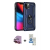 MARSİLYAN™- iPhone 14 Kılıf Ahenk Klasik Koleksiyonu - Şeffaf Royal Nano Ekran Koruyucu + Raze Metal Kamera Lens - KI