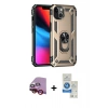 MARSİLYAN™- iPhone 14 Kılıf Ahenk Klasik Koleksiyonu - Şeffaf Royal Nano Ekran Koruyucu + Raze Metal Kamera Lens - KI