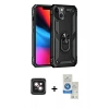 MARSİLYAN™- iPhone 14 Kılıf Ahenk Klasik Koleksiyonu - Şeffaf Royal Nano Ekran Koruyucu + PVD Metal Kamera Lens - PE