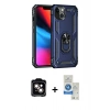 MARSİLYAN™- iPhone 14 Kılıf Ahenk Klasik Koleksiyonu - Şeffaf Royal Nano Ekran Koruyucu + PVD Metal Kamera Lens - TU