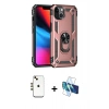 MARSİLYAN™- iPhone 14 Kılıf Ahenk Klasik Koleksiyonu - Siyah 3D Antistatik Cam Ekran Koruyucu + Shine Kamera Lens - GD