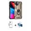 MARSİLYAN™- iPhone 14 Kılıf Ahenk Klasik Koleksiyonu - Siyah 3D Antistatik Cam Ekran Koruyucu + Shine Kamera Lens - GD
