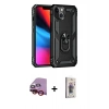 MARSİLYAN™- iPhone 14 Kılıf Ahenk Klasik Koleksiyonu - Siyah Bilvis 3D Cam Ekran Koruyucu + Raze Metal Kamera Lens - KI
