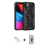 MARSİLYAN™- iPhone 14 Kılıf Ahenk Klasik Koleksiyonu - Siyah Bilvis 3D Cam Ekran Koruyucu + Diamond Kamera Lens - YL